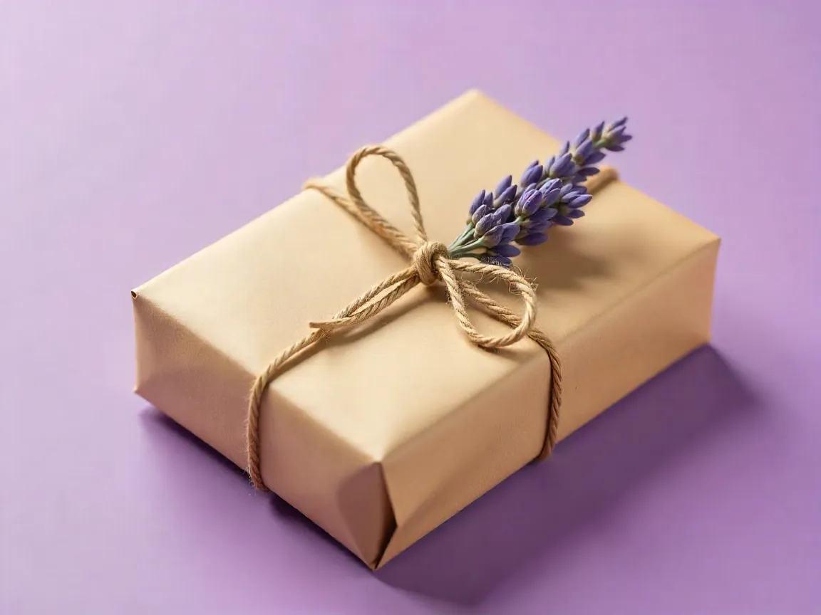 Beautifully wrapped handmade gift